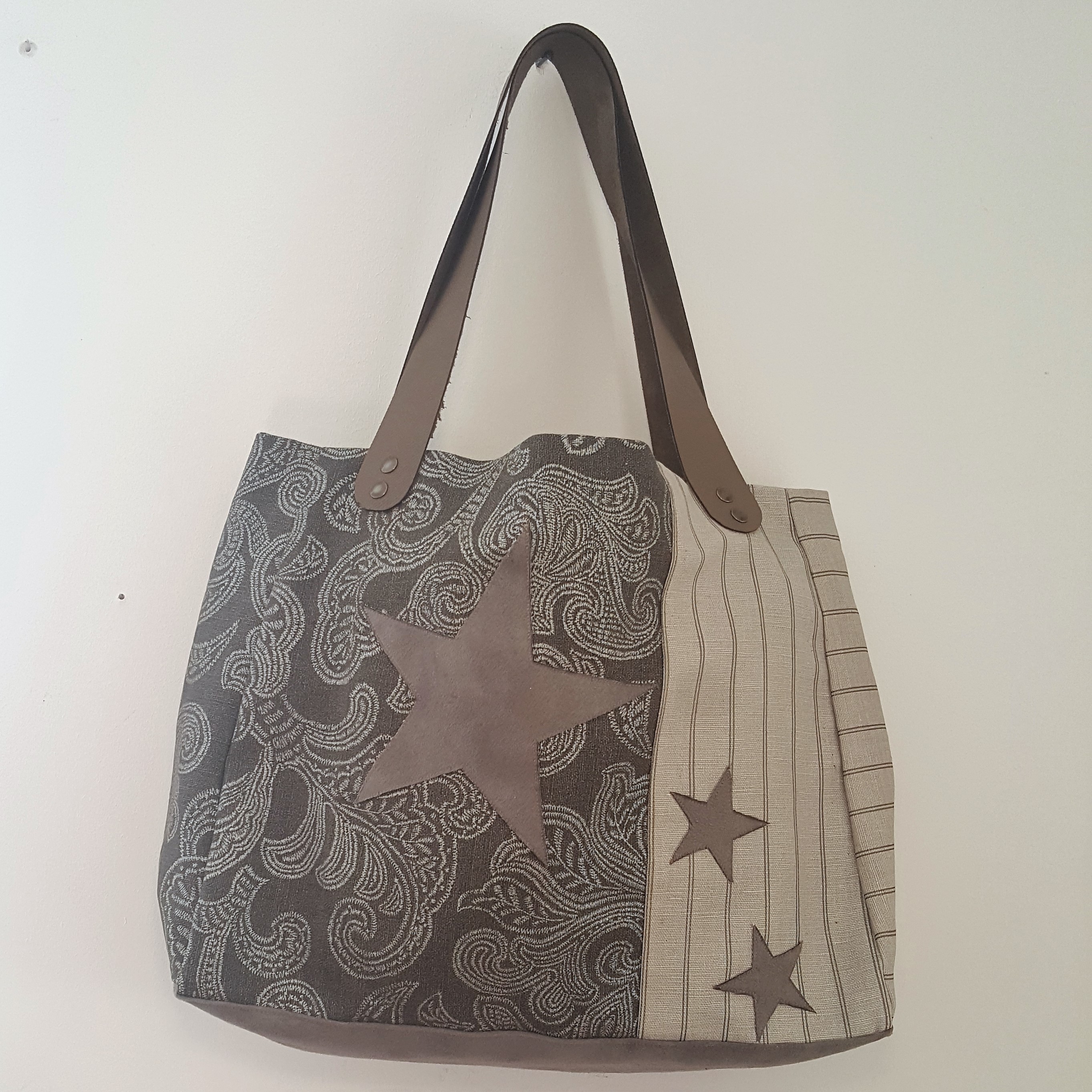 sac étoile taupe lin 0